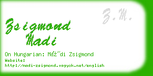 zsigmond madi business card